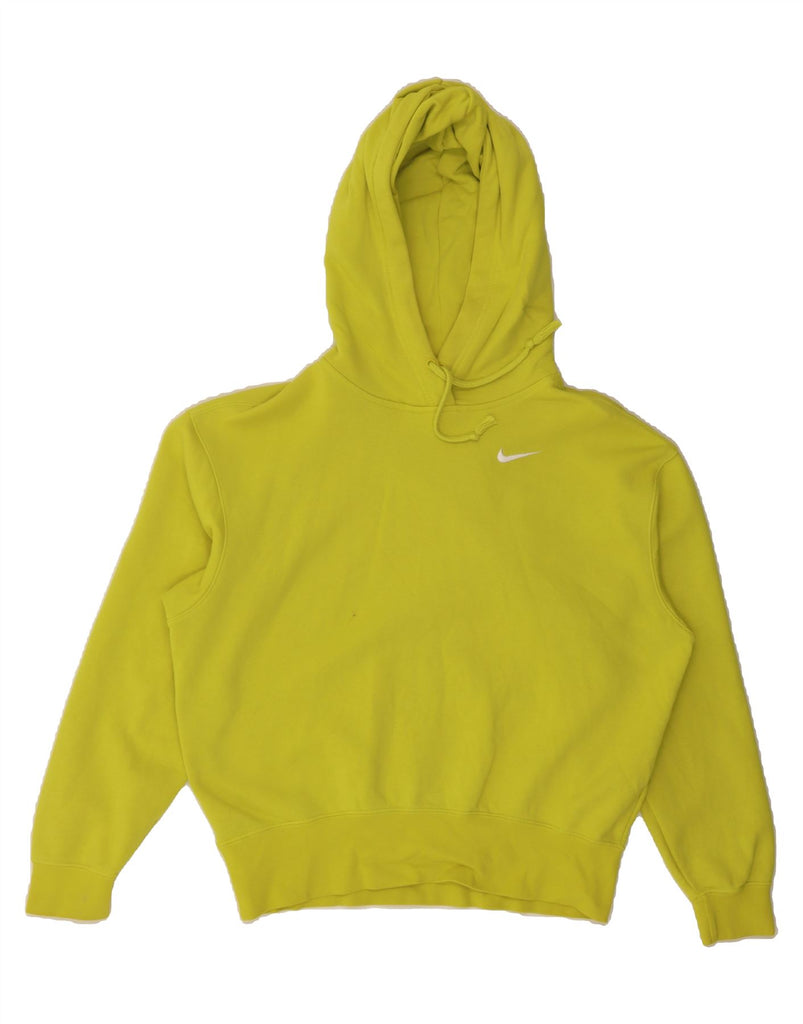 NIKE Womens Oversized Hoodie Jumper UK 6 XS Yellow Cotton Vintage Nike and Second-Hand Nike from Messina Hembry 