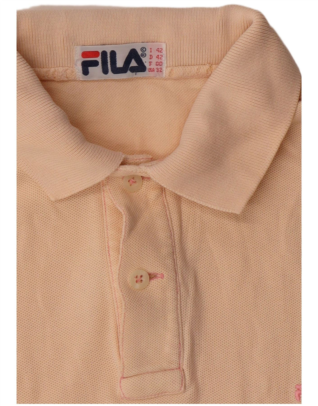 Fila Womens Polo Shirt IT 42 Medium Beige