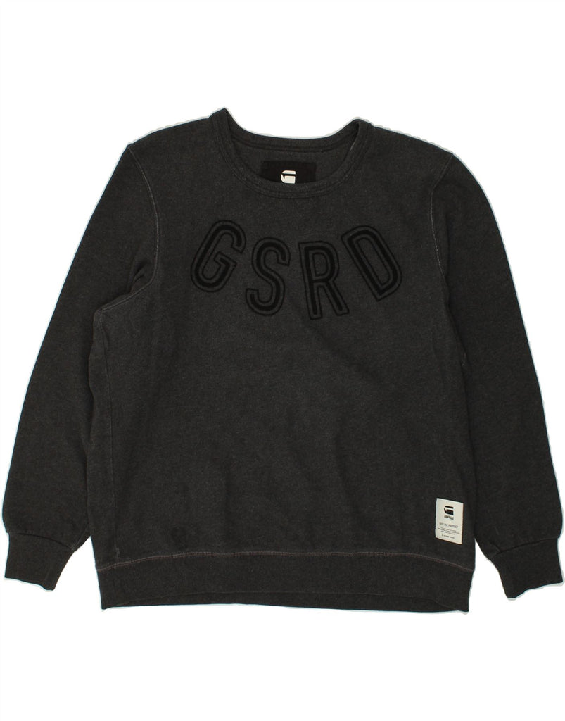 G-STAR Mens Graphic Sweatshirt Jumper 2XL Grey Cotton | Vintage G-Star | Thrift | Second-Hand G-Star | Used Clothing | Messina Hembry 