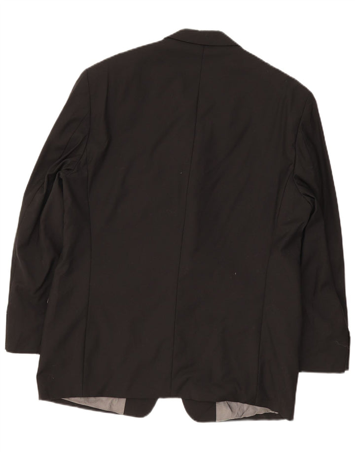 Calvin Klein Mens 3 Button Blazer Jacket UK 38 Medium Black Wool
