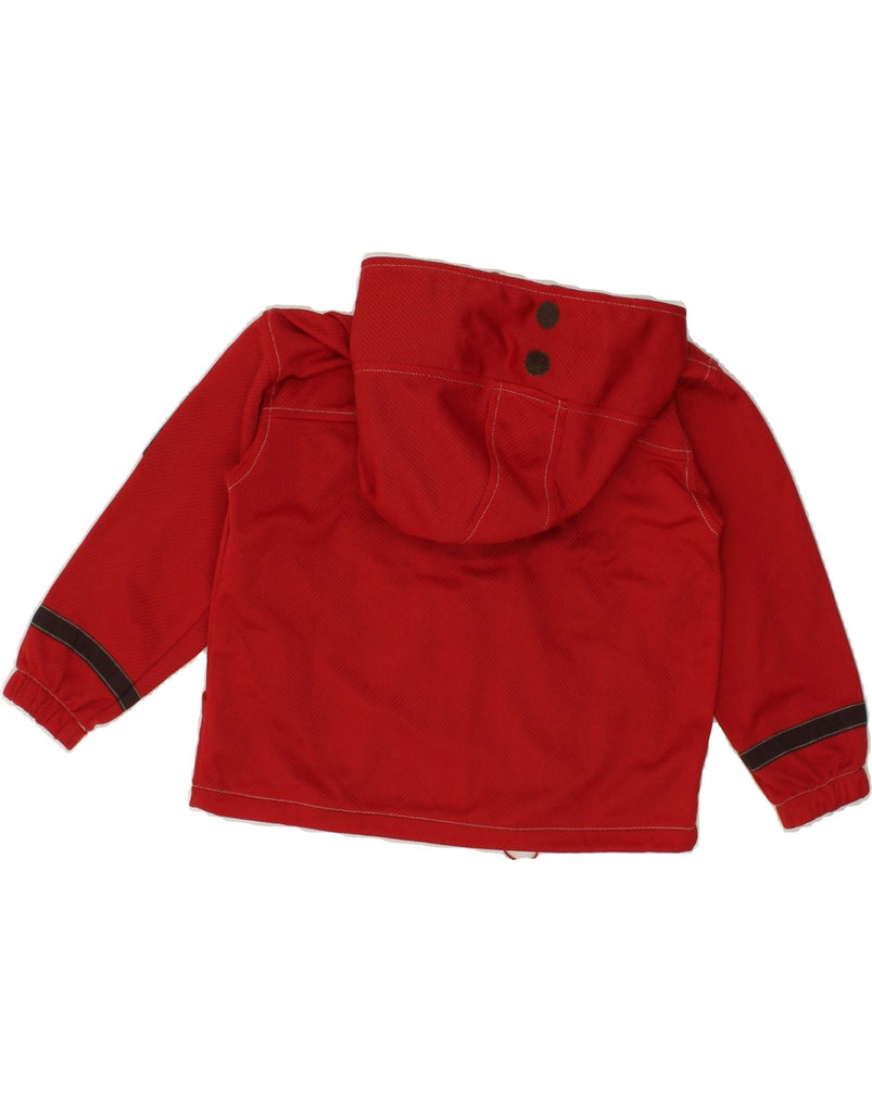 DIADORA Boys Hooded Rain Jacket 5-6 Years Red Colourblock Polyamide Vintage Diadora and Second-Hand Diadora from Messina Hembry 