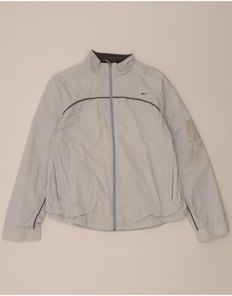 NIKE Womens Tracksuit Top Jacket UK 14/16 Large Blue Polyester Vintage Nike and Second-Hand Nike from Messina Hembry 