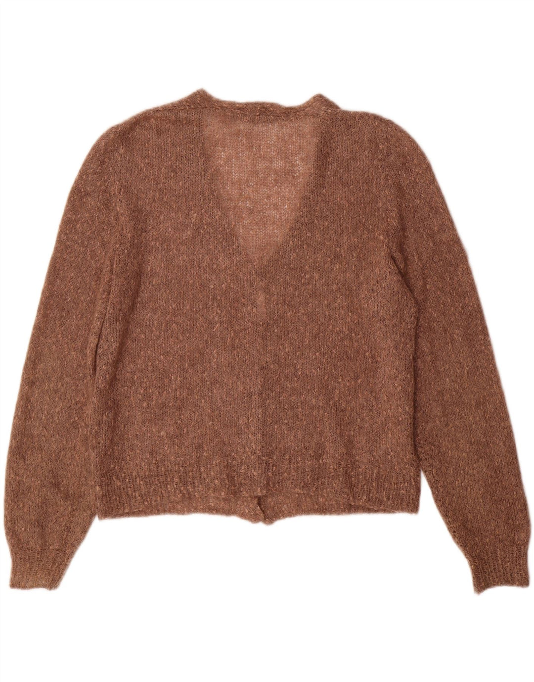VINTAGE Womens Cardigan Sweater UK 16 Large Brown Vintage Vintage and Second-Hand Vintage from Messina Hembry 