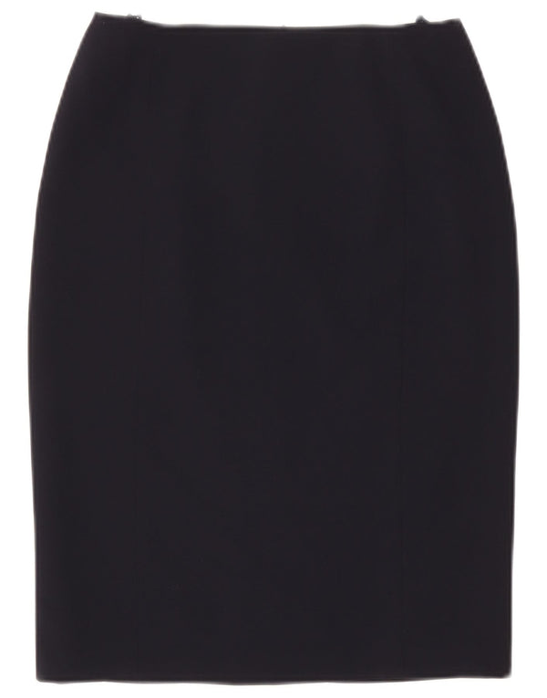 Basler Womens Pencil Skirt W26 Small Navy Blue Triacetate