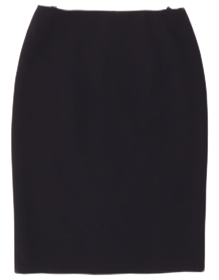 Basler Womens Pencil Skirt W26 Small Navy Blue Triacetate