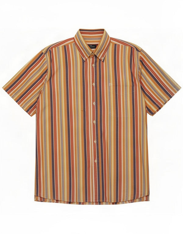 Carlo Pignatelli Mens Short Sleeve Shirt Size 42 16 1/2 Large Multicoloured