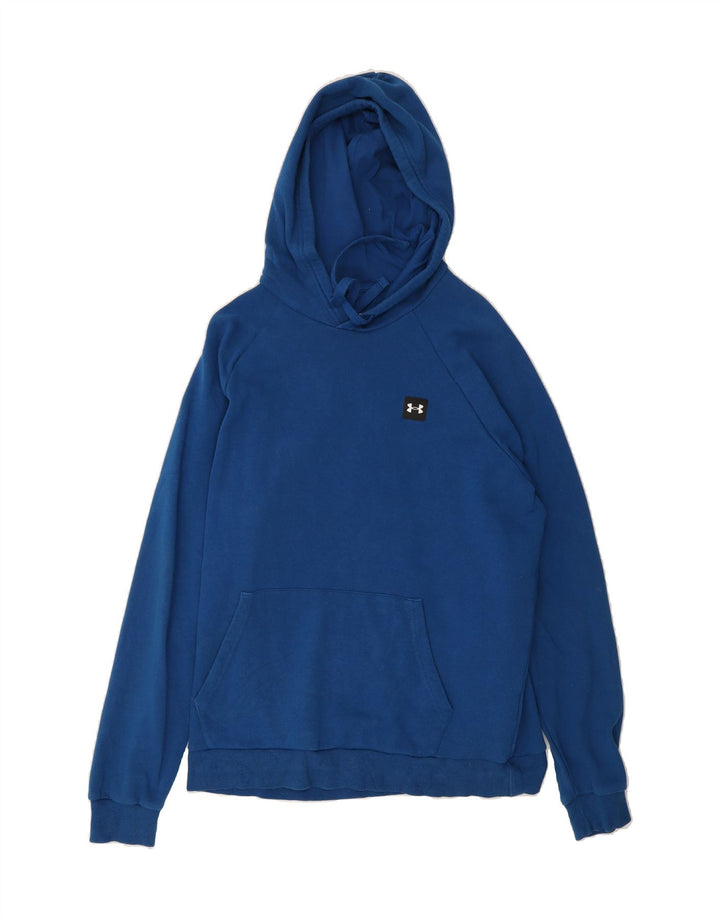 UNDER ARMOUR Mens Cold Gear Hoodie Jumper Large Blue Cotton Vintage Under Armour and Second-Hand Under Armour from Messina Hembry 