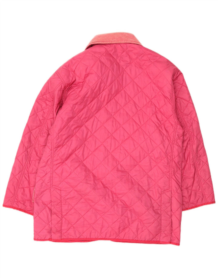 Belfe & Belfe Womens Oversized Quilted Coat IT 44 Medium Pink Polyester