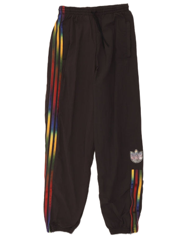 Adidas Womens Graphic Tracksuit Trousers Joggers UK 10 Small Black