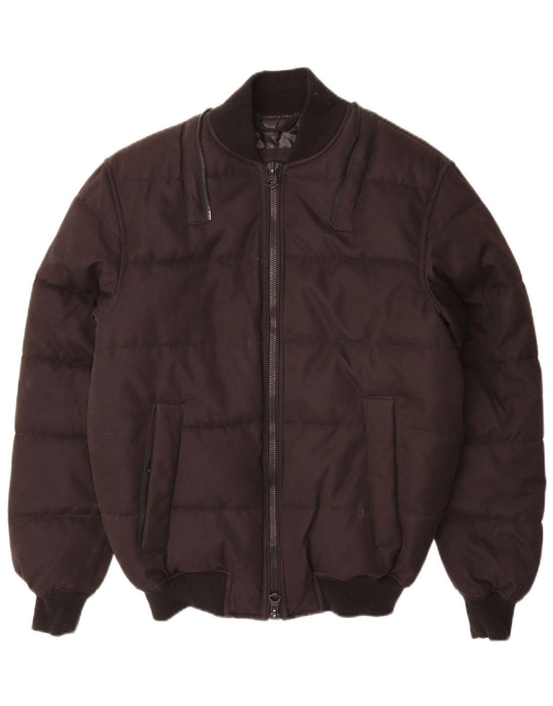 Zara Mens Padded Jacket UK 36 Small Black Polyester