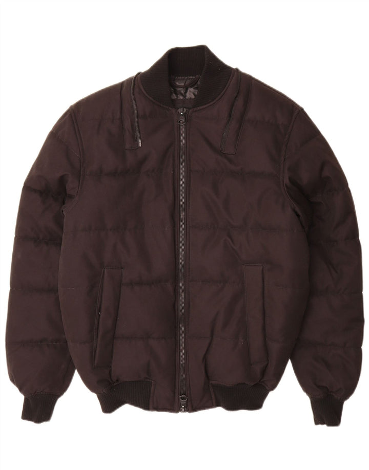 Zara Mens Padded Jacket UK 36 Small Black Polyester