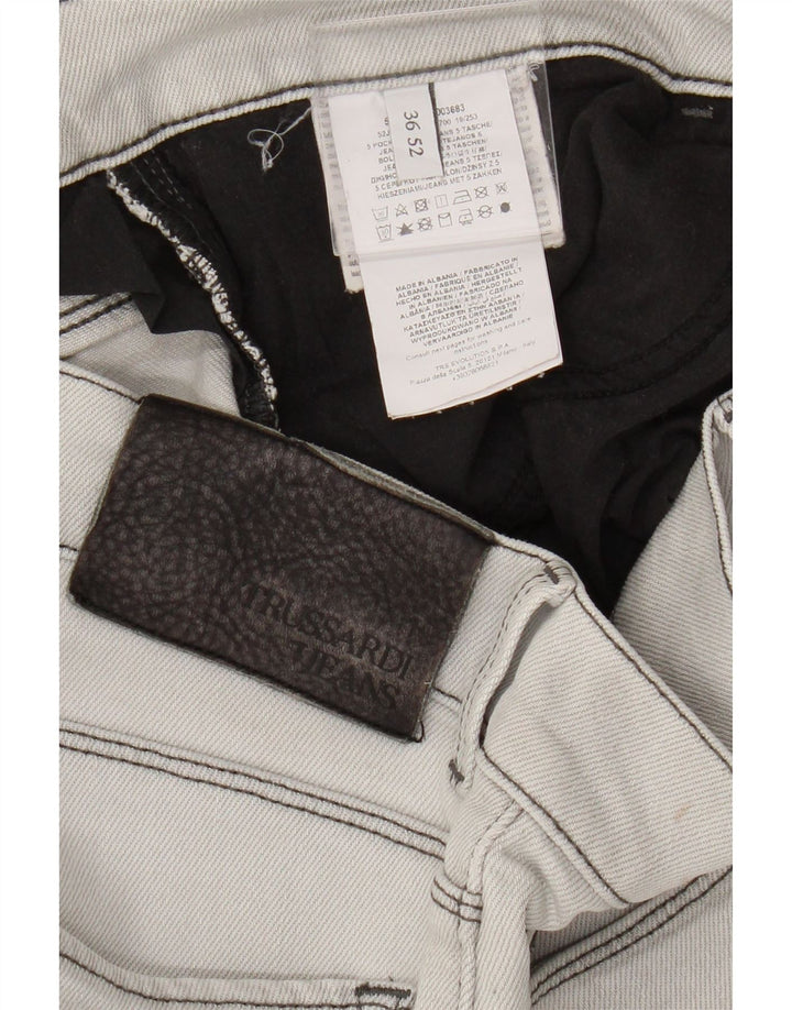 Trussardi Mens Slim Jeans W36 L27 Grey Cotton