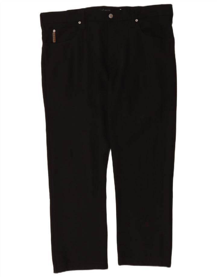 Armani Mens Straight Casual Trousers W40 L29 Black Polyester