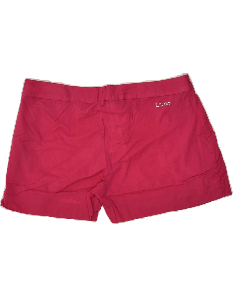 LIU JO Womens Hot Pants Large W34 Pink Cotton Vintage Liu Jo and Second-Hand Liu Jo from Messina Hembry 