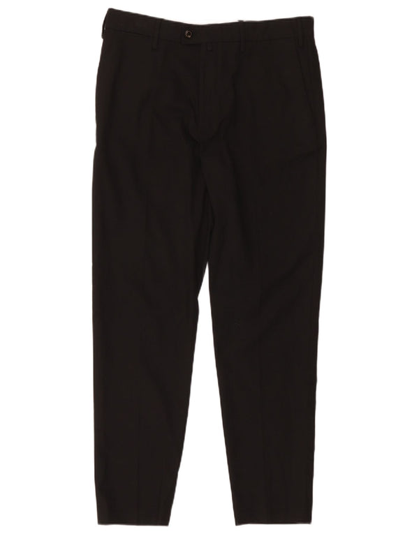 Zara Mens Slim Suit Trousers EU 40 Medium W31 L27 Black Polyester