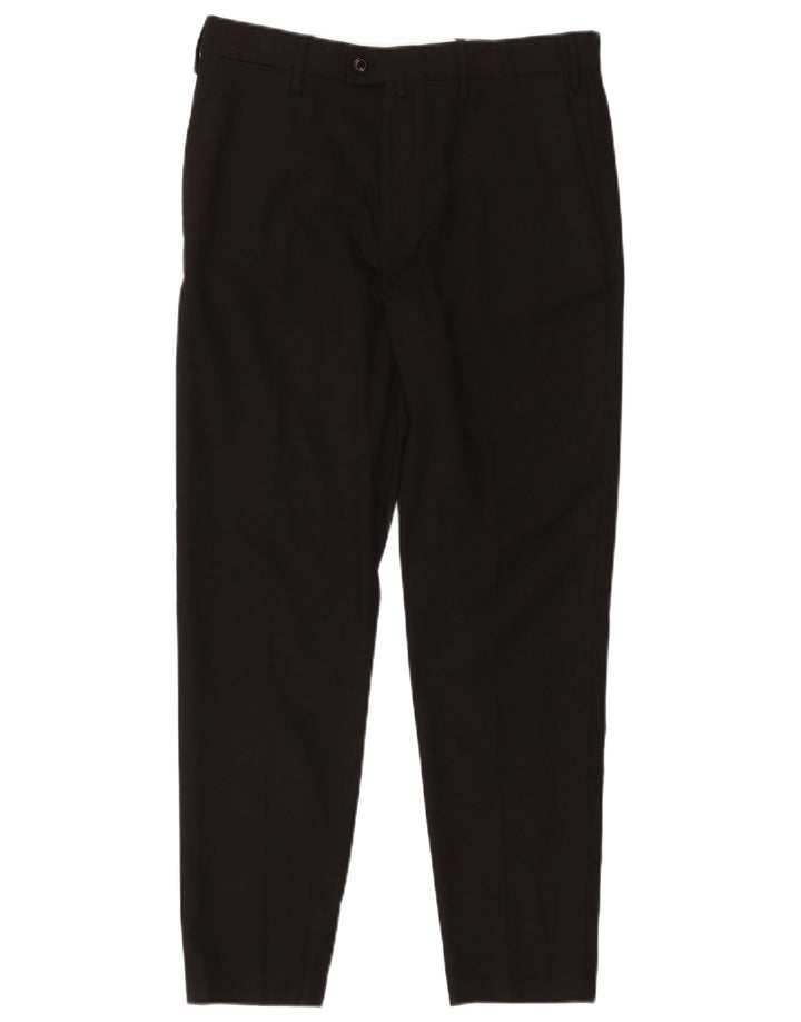 Zara Mens Slim Suit Trousers EU 40 Medium W31 L27 Black Polyester