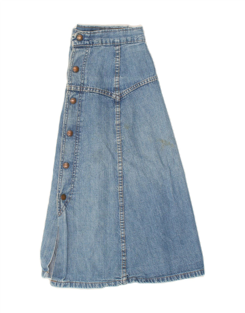 VINTAGE Womens Denim A-Line Skirt US 11 Large W30 Blue | Vintage Vintage | Thrift | Second-Hand Vintage | Used Clothing | Messina Hembry 