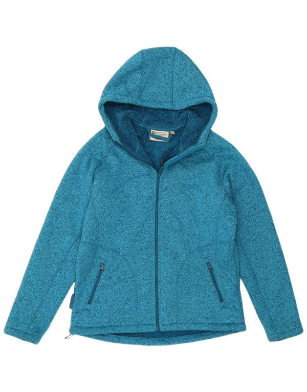 Mountain Warehouse Womens Zip Hoodie Sweater UK 14 Large Blue Flecked