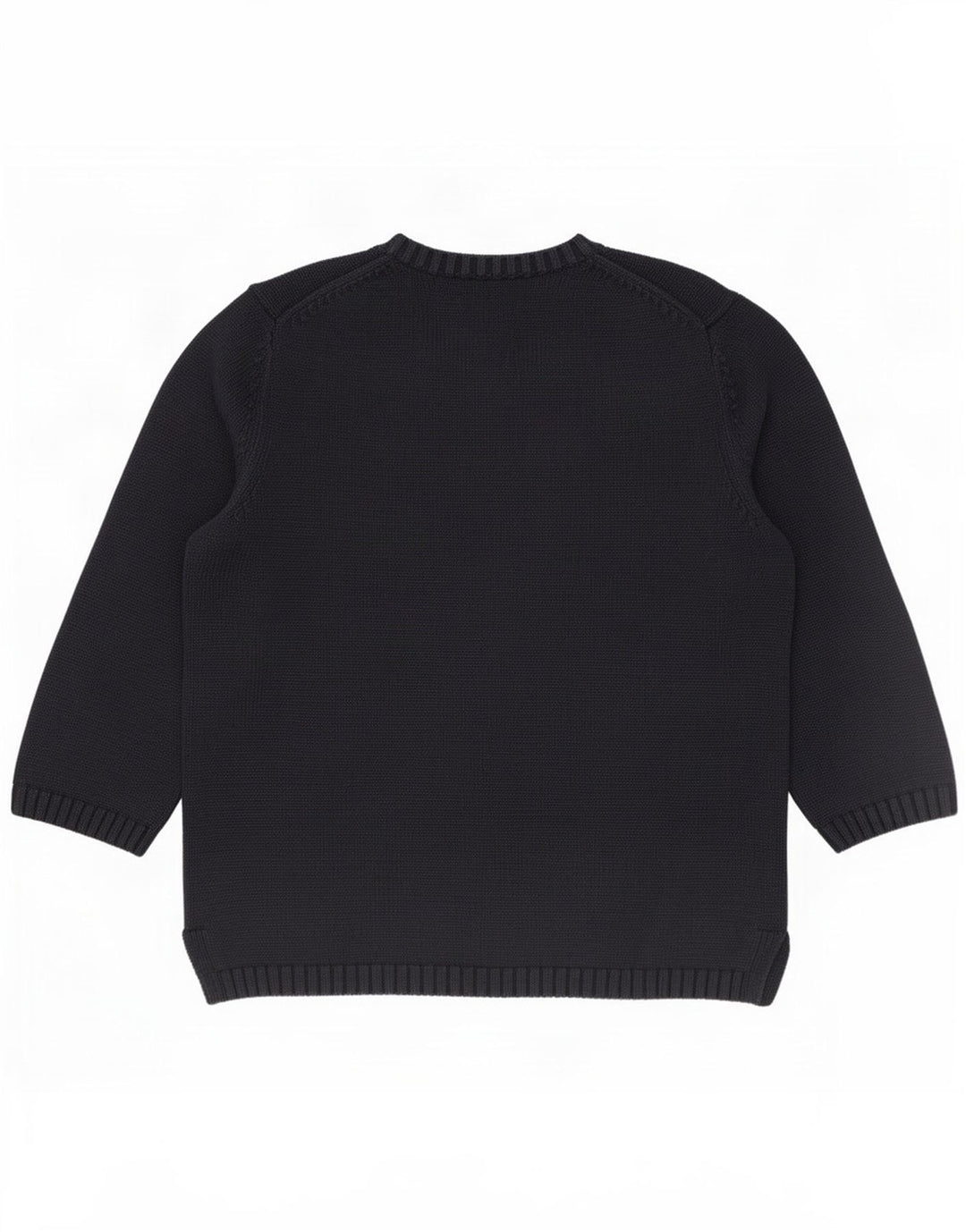 Lands End Boys Boat Neck Jumper Sweater 10-11 Years Medium Navy Blue