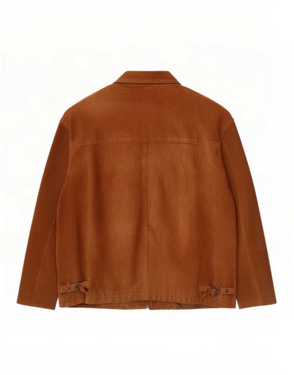 Vintage Mens Suede Jacket UK 42 XL Brown Leather