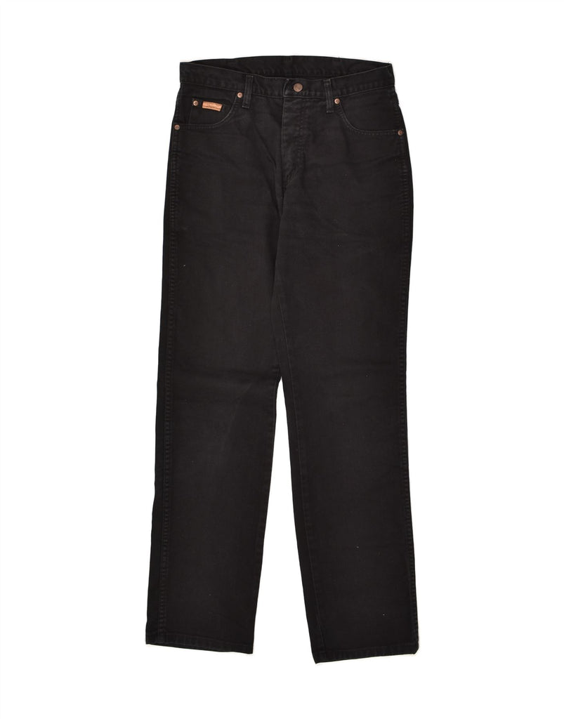 WRANGLER Mens Straight Jeans W33 L34 Black Cotton | Vintage Wrangler | Thrift | Second-Hand Wrangler | Used Clothing | Messina Hembry 