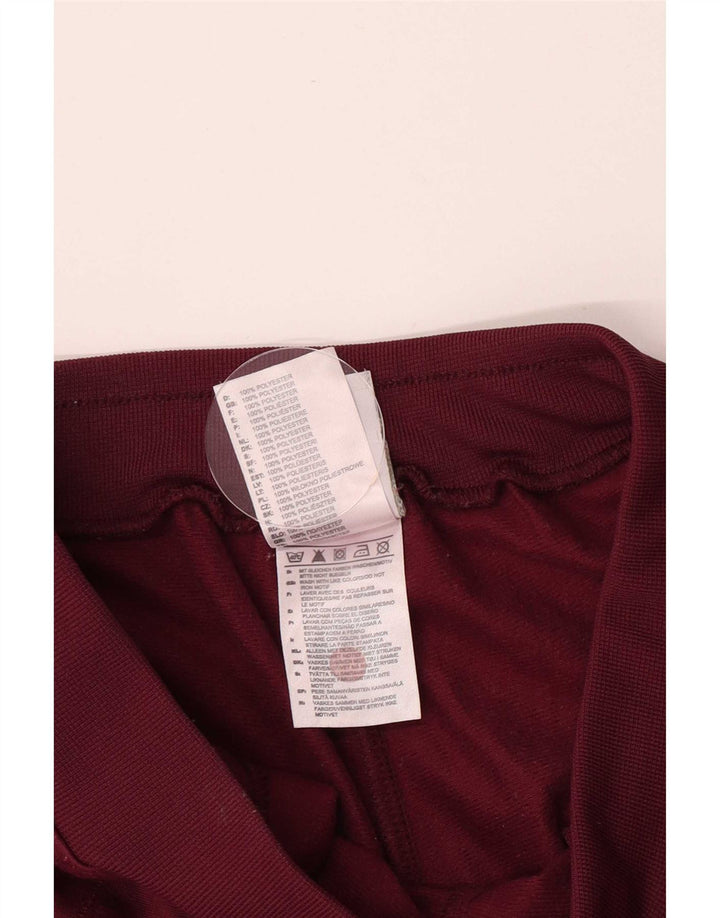 Adidas Womens Tracksuit Trousers Joggers UK 16 Large Maroon Polyester
