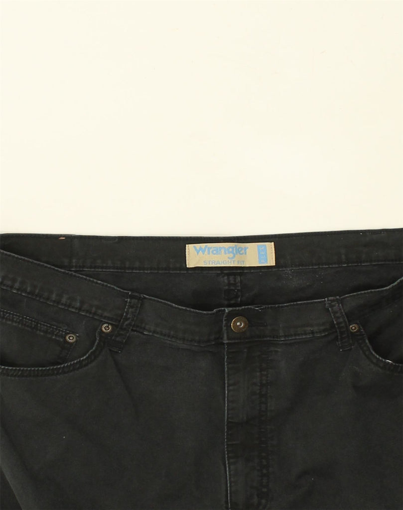 WRANGLER Womens Straight Fit Slim Jeans W38 L31  Black Cotton | Vintage Wrangler | Thrift | Second-Hand Wrangler | Used Clothing | Messina Hembry 