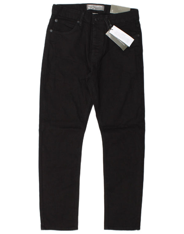 French Connection Mens Slim Jeans W30 L30 Black Cotton