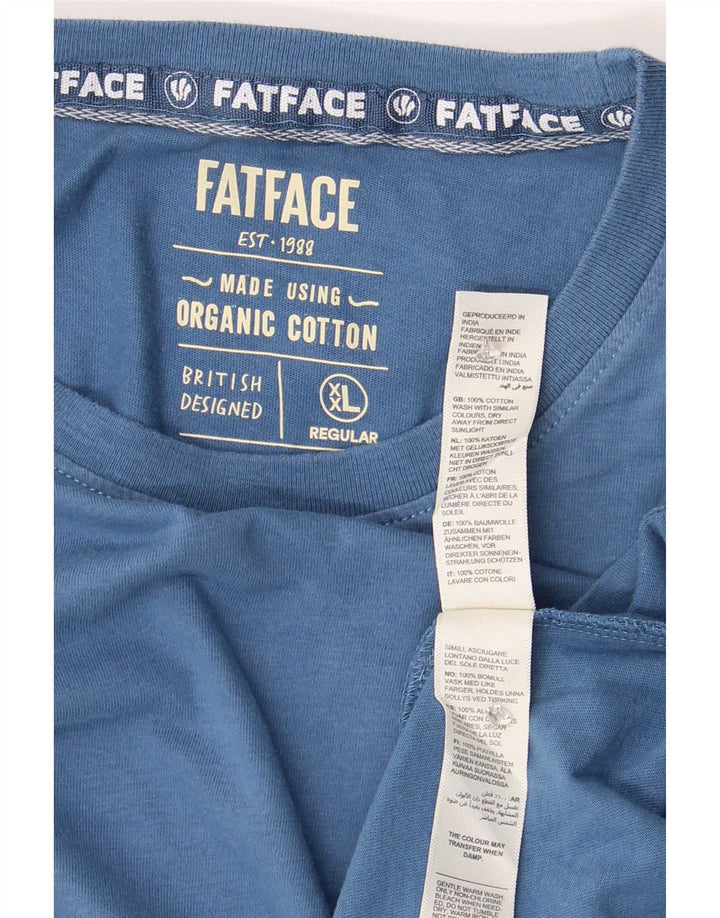 Fat Face Mens T-Shirt Top 2XL Blue Cotton
