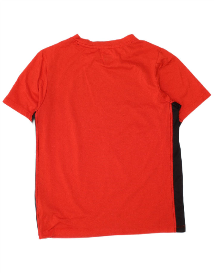 Russell Athletic Boys Graphic T-Shirt Top 7-8 Years Medium Red Colourblock