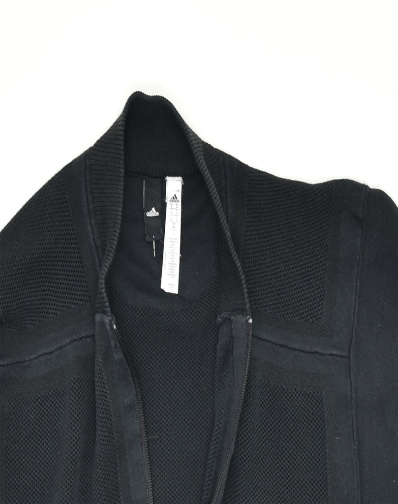 ADIDAS Mens Tracksuit Top Jacket Medium Black Cotton | Vintage | Thrift | Second-Hand | Used Clothing | Messina Hembry 