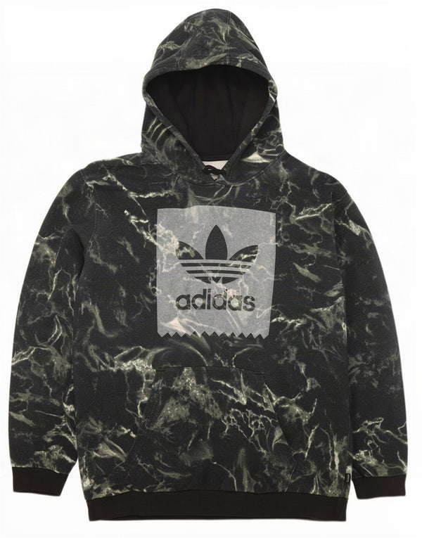 Adidas Mens Graphic Hoodie Jumper XL Grey Tie Dye Cotton