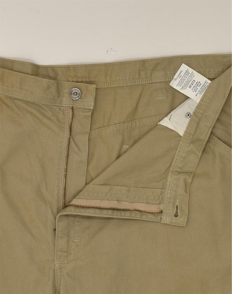 WRANGLER Mens Straight Casual Trousers W42 L30 Khaki Cotton | Vintage Wrangler | Thrift | Second-Hand Wrangler | Used Clothing | Messina Hembry 