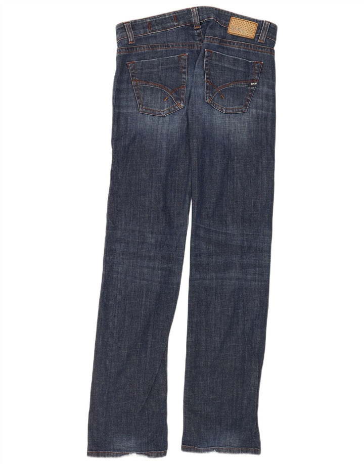 Gas Womens Straight Jeans  W29 L34 Blue Cotton