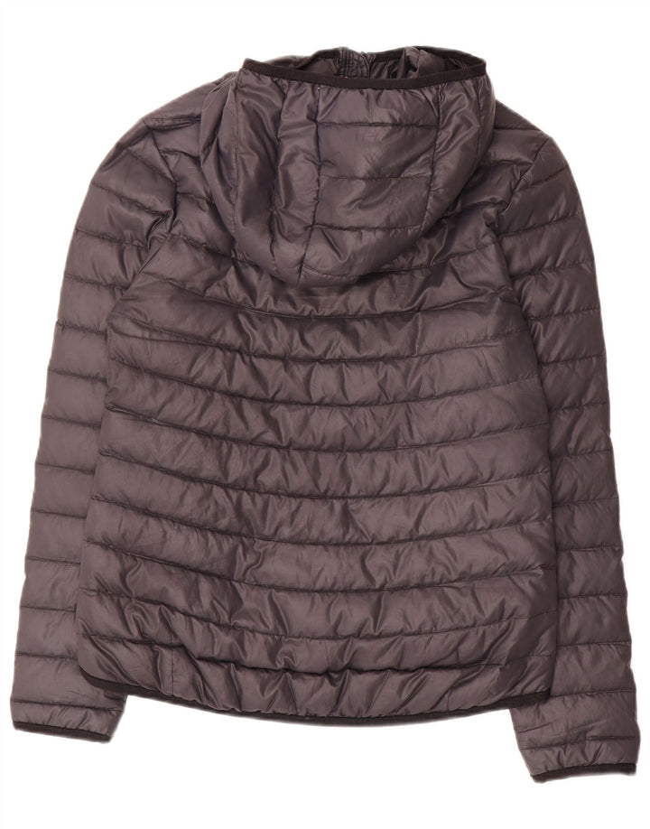 Nike Womens Hooded Padded Jacket UK 10 Small Black Polyester