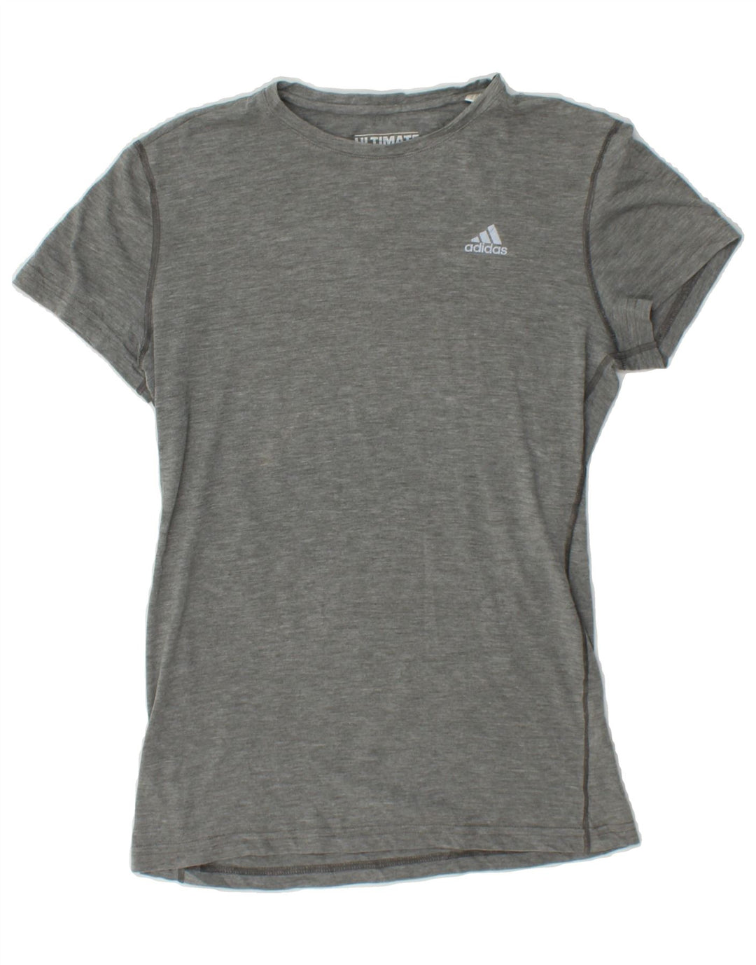 ADIDAS Womens T-Shirt Top UK 10 Small Grey Polyester Vintage Adidas and Second-Hand Adidas from Messina Hembry 