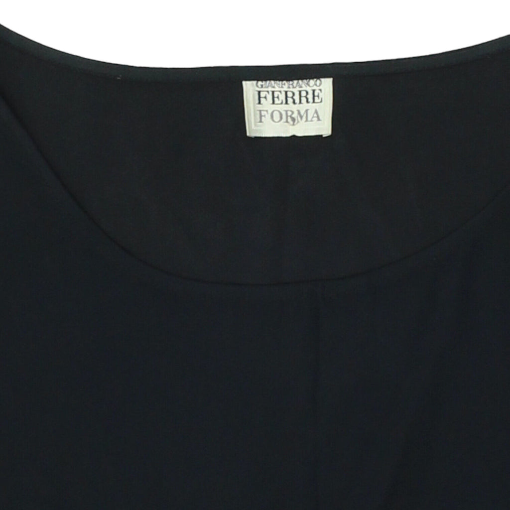 Gianfranco Ferre Womens Black Tank Top | Vintage High End Designer Sleeveless | Vintage Messina Hembry | Thrift | Second-Hand Messina Hembry | Used Clothing | Messina Hembry 