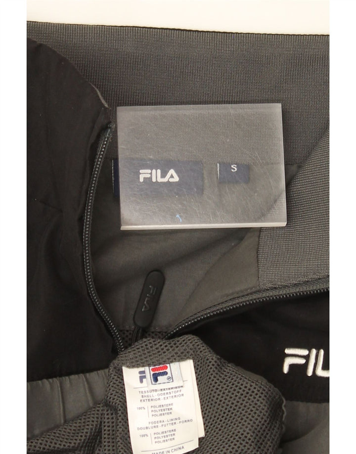 Fila Mens Tracksuit Top Jacket Small Grey Colourblock Polyester