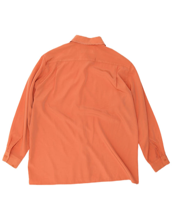 Cacharel Womens Shirt Blouse UK 16 Large Orange Polyester