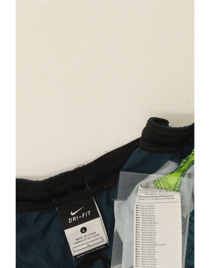 Nike Mens Dri Fit Sport Shorts Large  Blue Camouflage Polyester