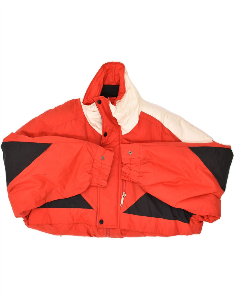 VINTAGE Mens Windbreaker Jacket UK 40 Large Red Colourblock Polyester | Vintage Vintage | Thrift | Second-Hand Vintage | Used Clothing | Messina Hembry 