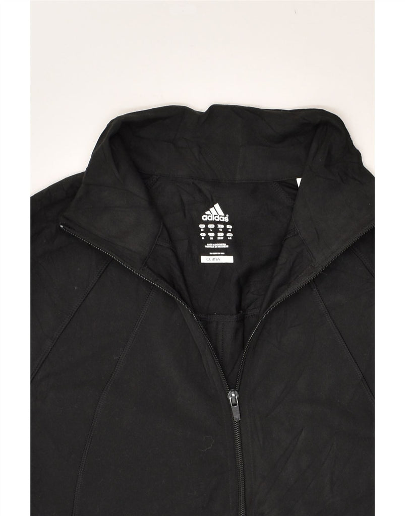 ADIDAS Womens Climalite Tracksuit Top Jacket UK 18 XL  Black Polyester | Vintage Adidas | Thrift | Second-Hand Adidas | Used Clothing | Messina Hembry 