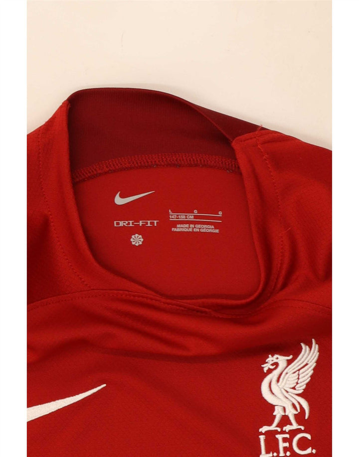 Nike Boys Liverpool Graphic T-Shirt Top 12-13 Years Large Red Polyester