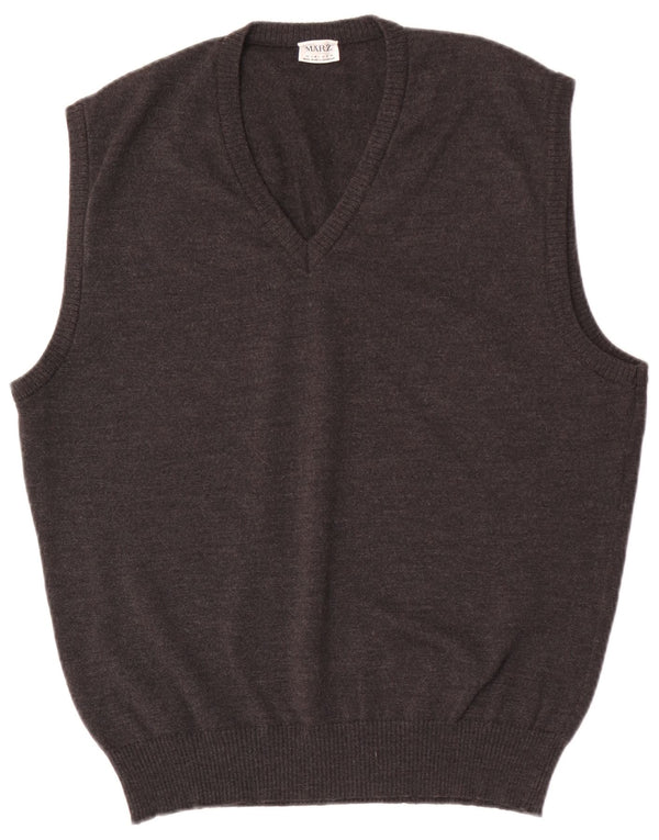 Marz Mens Vest Tank Top EU 54 Large Grey Wool