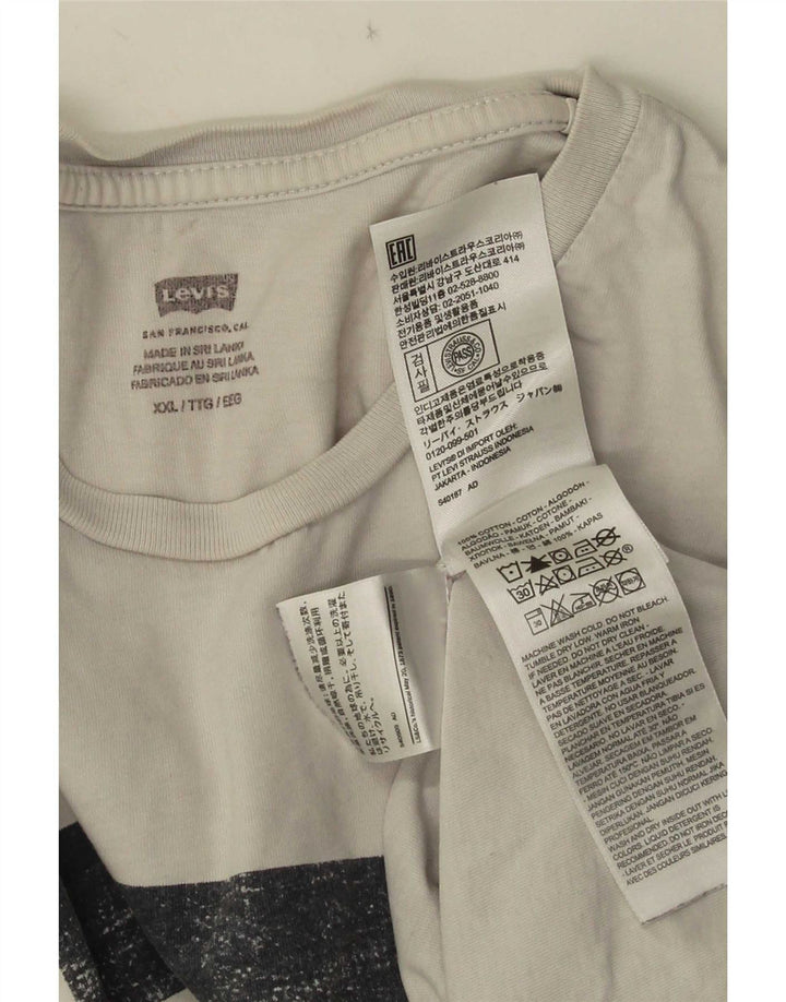 Levi's Mens Graphic T-Shirt Top 2XL White Cotton