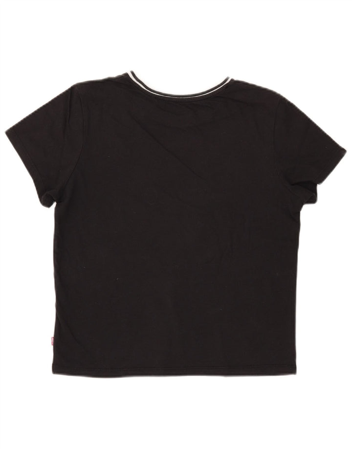 LEVI'S Womens T-Shirt Top UK 6 XS Black