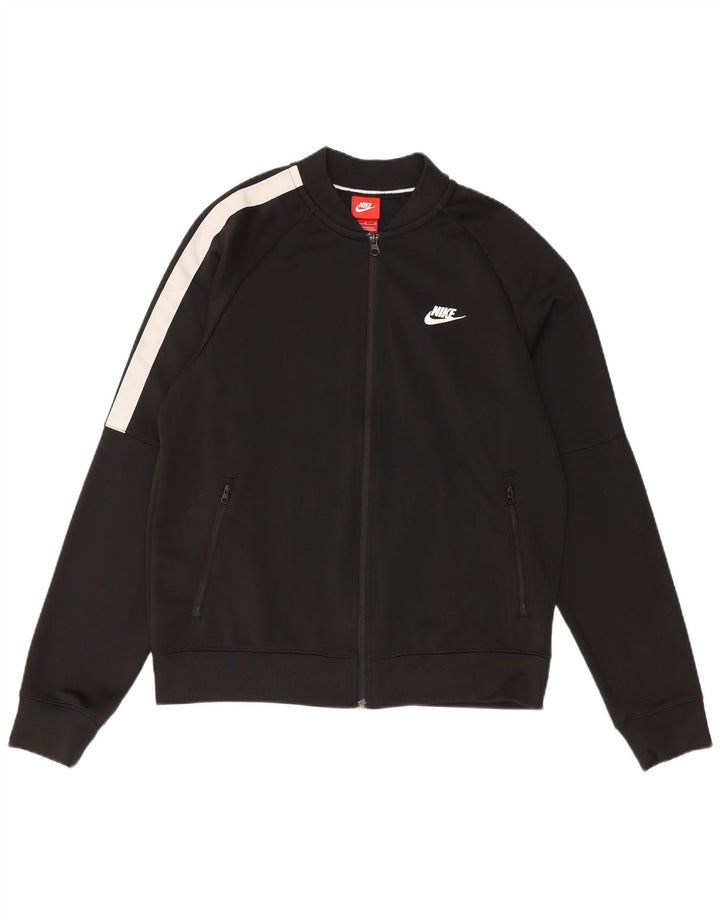 Nike Mens Tracksuit Top Jacket Medium Black Colourblock Polyester