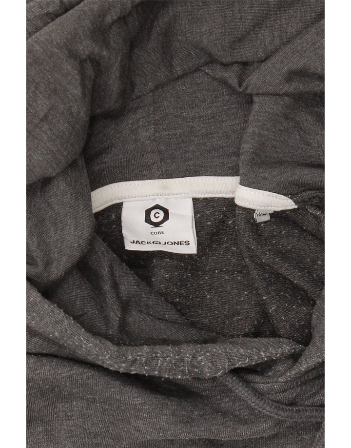 JACK & JONES Mens Graphic Hoodie Jumper 2XL Grey Cotton Vintage Jack & Jones and Second-Hand Jack & Jones from Messina Hembry 