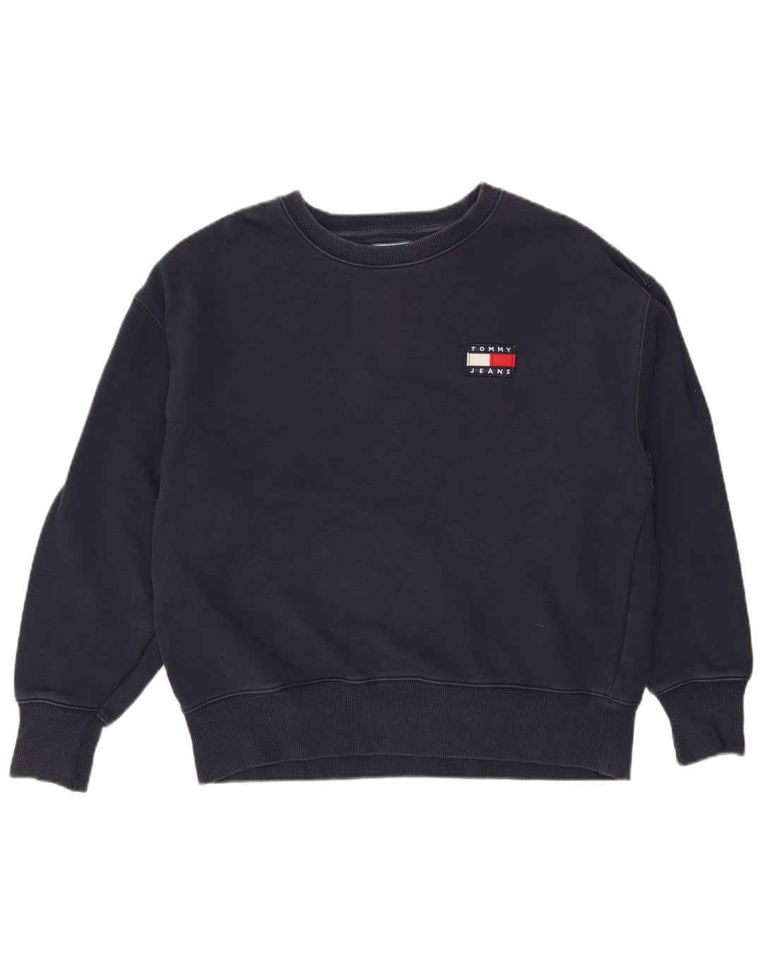 Tommy Hilfiger Mens Sweatshirt Jumper Large Navy Blue Cotton