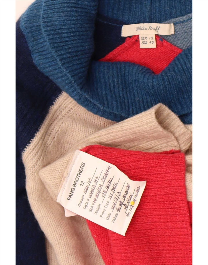 White Stuff Womens Roll Neck Jumper Sweater UK 12 Medium Multicoloured